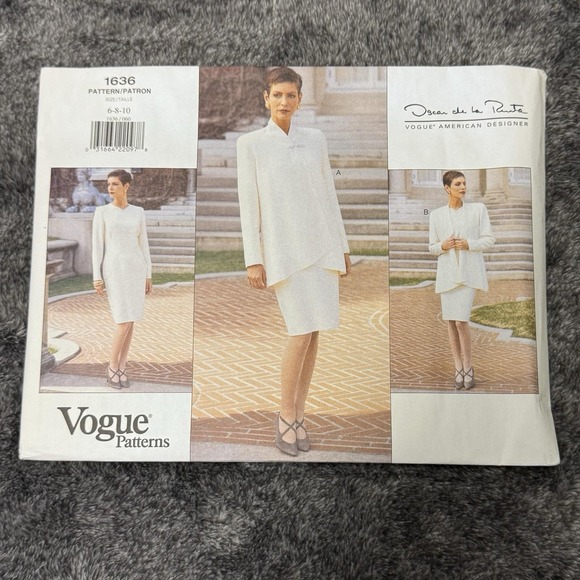 Vogue Other - Vogue Pattern #1636 Oscar de La Renta , Jacket, Dress UNCUT, W/label! Sz 6-8-10